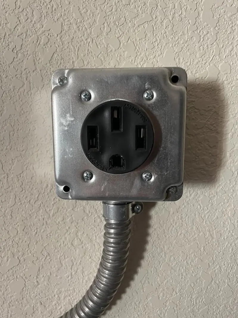 NEMA 14-50 outlet installed for Smart Home Electrical in Port Orange